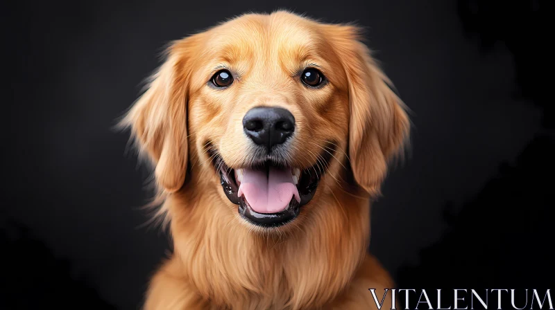 Cheerful Golden Retriever AI Image