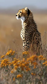 Cheetah Amidst Nature's Beauty