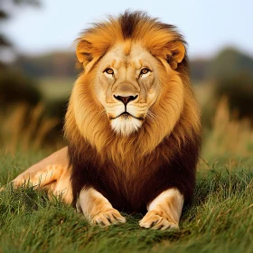 Lion in the Grass