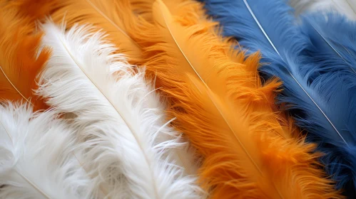 Ostrich and Pheasant Feathers - A Soft Focus Blend of Colors