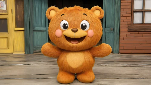 Animated Bear with Bright Eyes