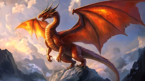 Fantasy Dragon Art: Crimson Wings