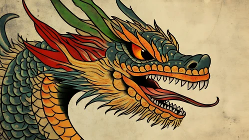 Dragon Head Tattoo Art