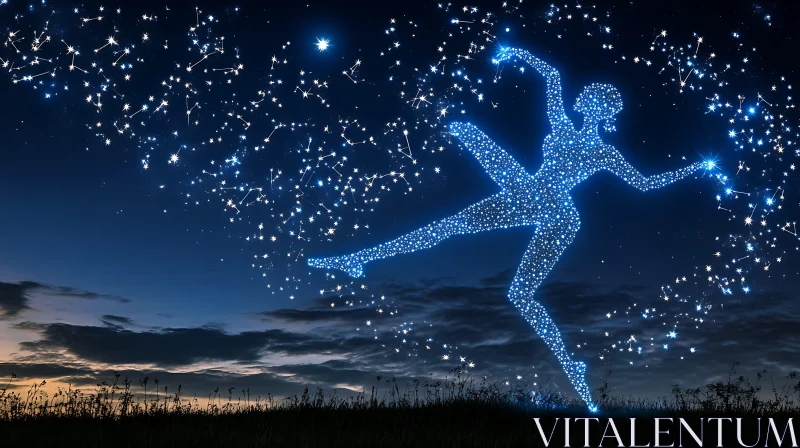 AI ART Starry Night Ballet: A Celestial Dance