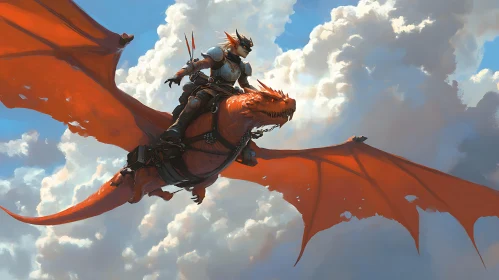 Soaring Dragon Rider Fantasy Art