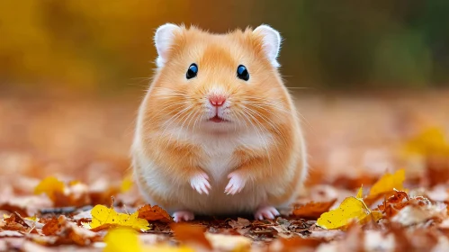 Cute Hamster with Golden Fur