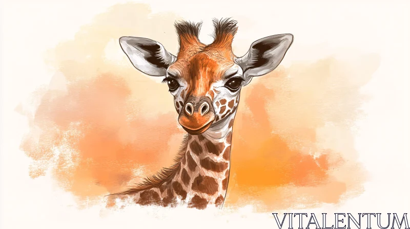 Artistic Giraffe Image AI Image