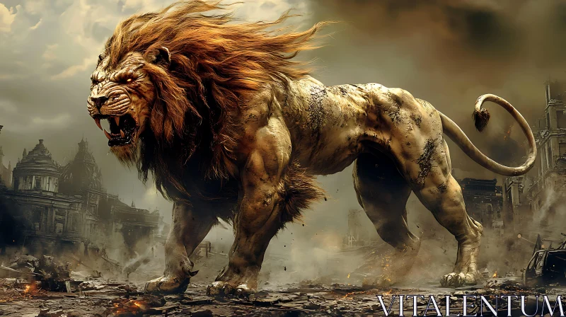 Majestic Lion AI Image