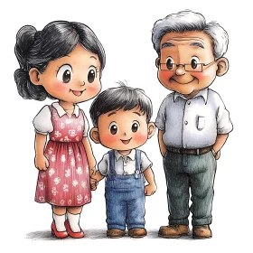 Cartoon Family Illustration
