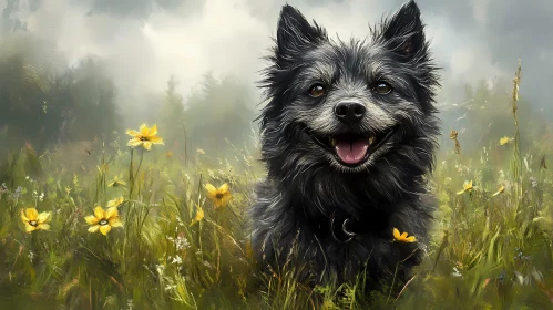 Happy Dog in Nature