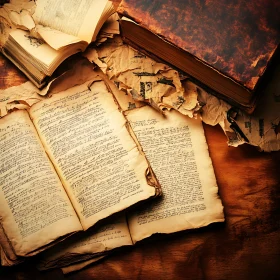 Antique Books and Papers Composition