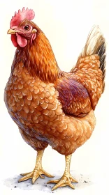 Detailed Chicken Portrait