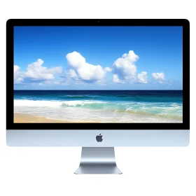 Beach View on Computer Monitor