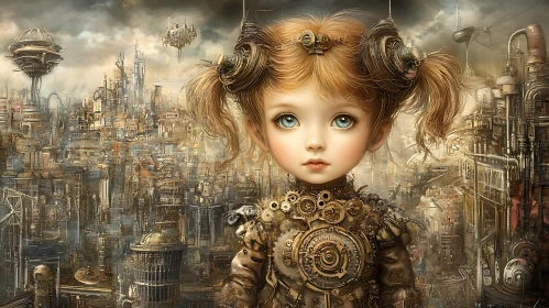 Clockwork Girl in Sepia City