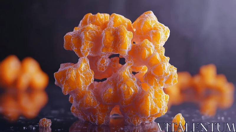 Porous Orange Abstract AI Image