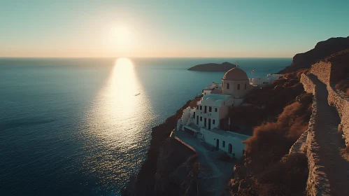 Aegean Sunset in Santorini, Greece