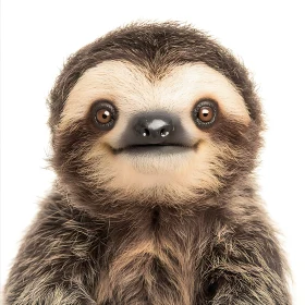 Cute Sloth Face Close-Up