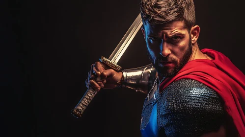 Man in Armor with Sword