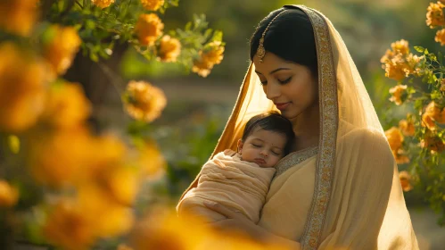 Serene Motherhood Portrait