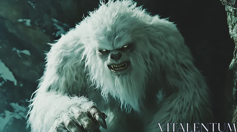 Abominable Snowman Portrait AI Image