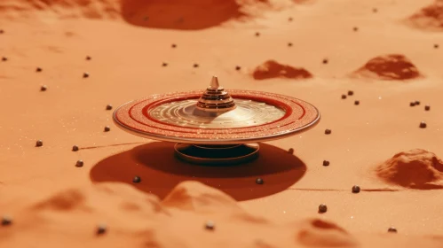 Mysterious Spaceship in Desert | Retro-Futuristic PS1 Graphics
