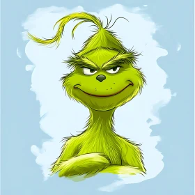 Whimsical Grinch Illustration for Christmas