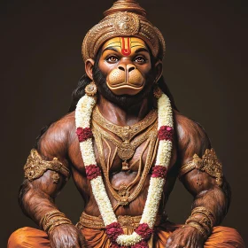 Detailed Image of Hindu God Hanuman