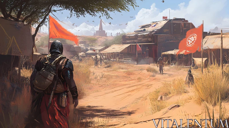 Wasteland Wanderer: Journey Through the Desert AI Image