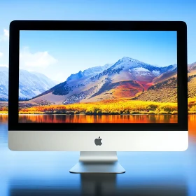 Beautiful Nature Displayed on Desktop Screen