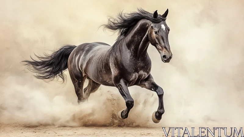 Elegant Horse in Motion AI Image