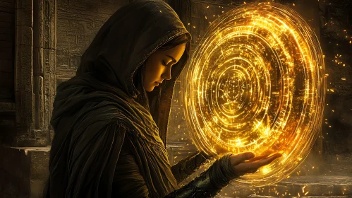 Enchantress Holding Magical Sphere