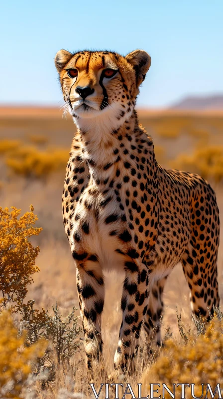 Cheetah in Natural Habitat AI Image