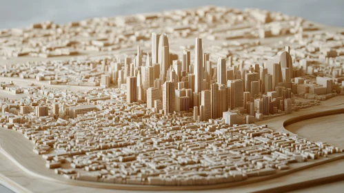 Monochrome City Model Architecture Design