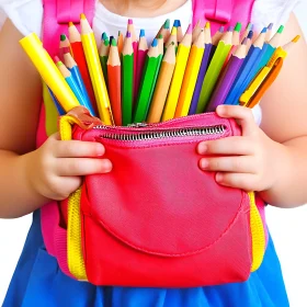 Pencils in a Pink Case