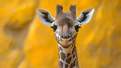 Giraffe Close-Up with Warm Background