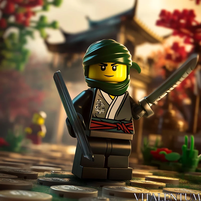 AI ART Lego Ninja with Swords