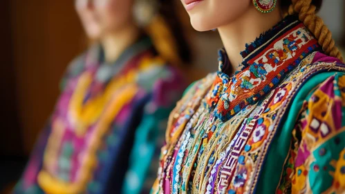 Woman in Embroidered Dress