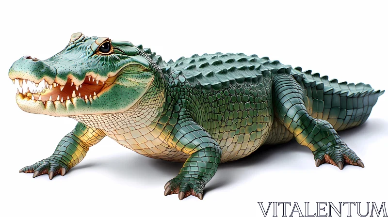 Detailed Alligator Artwork AI Image