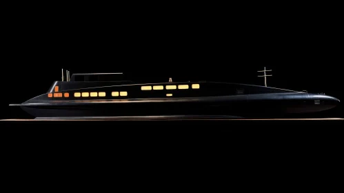 Black Boat - A Masterpiece of Opulent Minimalism