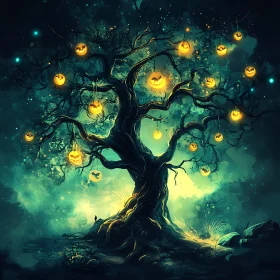 Glowing Pumpkin Tree