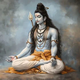 Meditative Shiva Spiritual Art