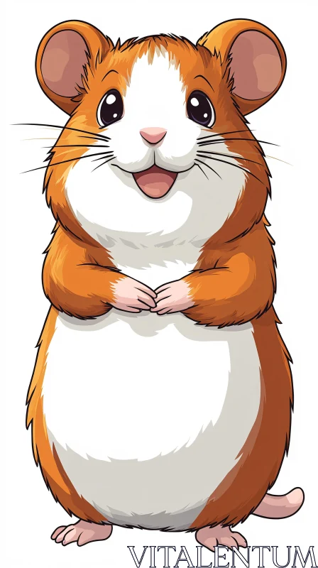 AI ART Cute Cartoon Hamster Design