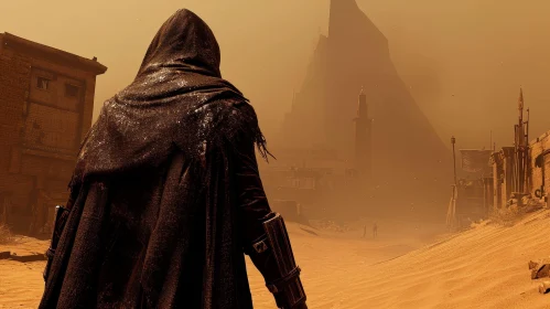 Desert City Concept Art - Majestic Sand Dune and Towering Buildings
