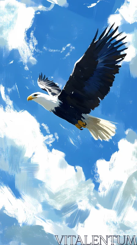 Eagle in Flight AI Image