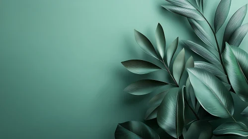 Soothing Green Leaves Botanical Art