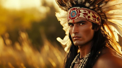 Man in Traditional Headdress