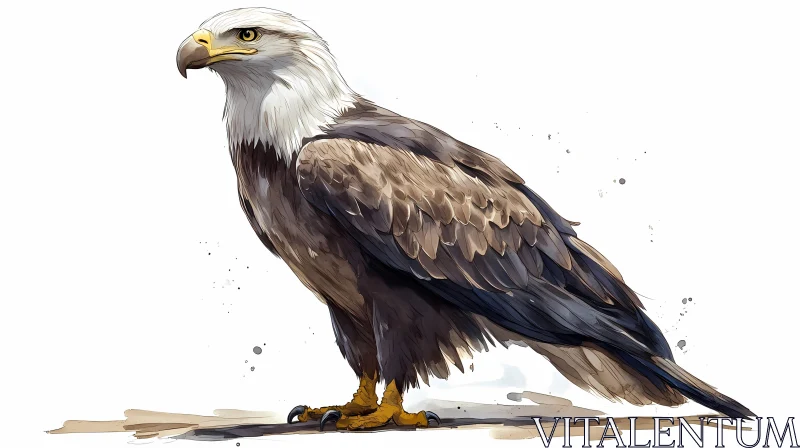 Detailed Eagle Portrait AI Image