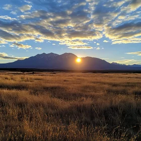 Scenic Mountain Sunset Landscape