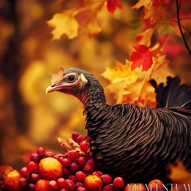 AI ART Turkey in Autumnal Still Life