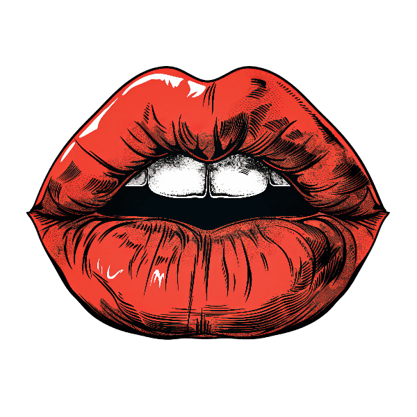 Red Lips Pop Art Design